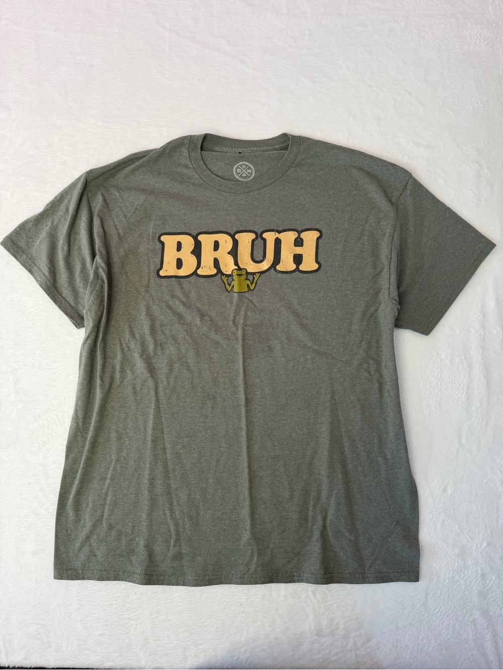 BRUH Graphic Tee in Olive Green